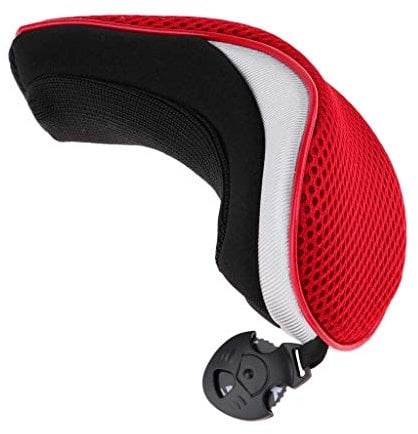 Unbekannt Replacement Golf Club Hybrid Rescue Headcover Head Protection Cover with No. Tag (Red)