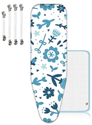 ZJBKX Extra Large Ironing Board Cover, 150x50cm, Red Elk, With 4 Clips