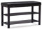 HNNHOME Canopus Shoe Bench, 3-Tier Shoe Rack Shelf Organiser with Padded Cushion Seat, Steel Frame, for Entryway, Hallway Living Room, Industrial Accent Furniture 81x32xH50 cm (Black, Faux Leather)
