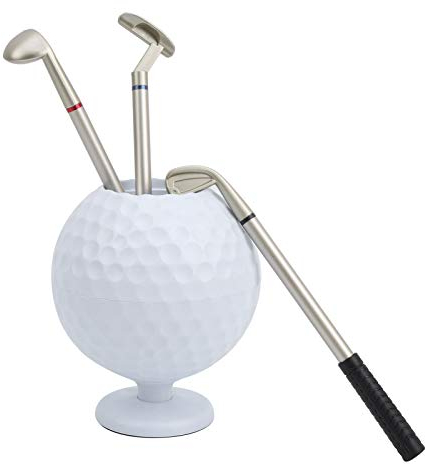 CHICIRIS Porte Stylo modèle de Balle Golf 3 stylos à Bille Bureau Mini Souvenir Noël pour Golfeur-Stylo De