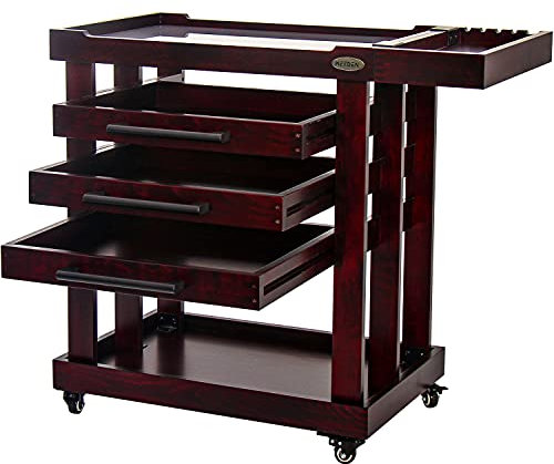 MEEDEN Art Supplies Storage Cart: 5-Tier Solid Beech Wood Utility Rolling Cart with 3 Drawers - Craft Orgnizer on 4 Wheels