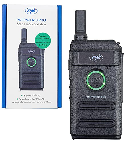 PNI Radio portátil PMR R10 Pro, 446MHz, 0.5W, Monitor, escaneo, códigos CTCSS DCS