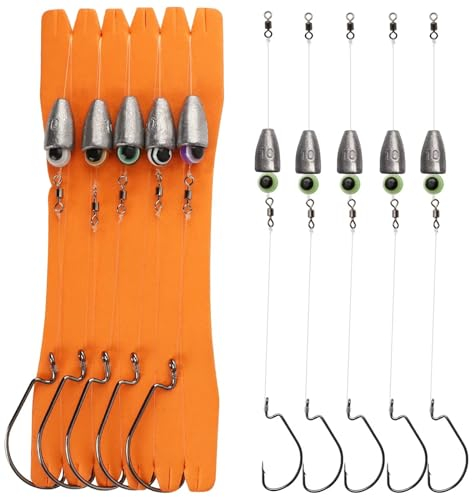 Dovesun Angelsets Angelzubehör Set Carolina Rig Kit für Barschangeln Gewichte Angeln Sinker 10g(3/8OZ)