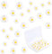 Blumen Verschönerung 60 Stück flache Gänseblümchen aus Kunstharz, gänseblümchen deko filzblumen deko blumen zum basteln für DIY basteln stoff federmäppchen home decor, blumen (3 größen, weiß)