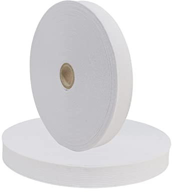 MITSY Reißfeste Gummiband Gummibänder zum Nähen Breit 20 mm 25 m Weiß Stark Gummilitze für Hosengummi Haushalt DIY Handwerk Stoffe zum Nahen