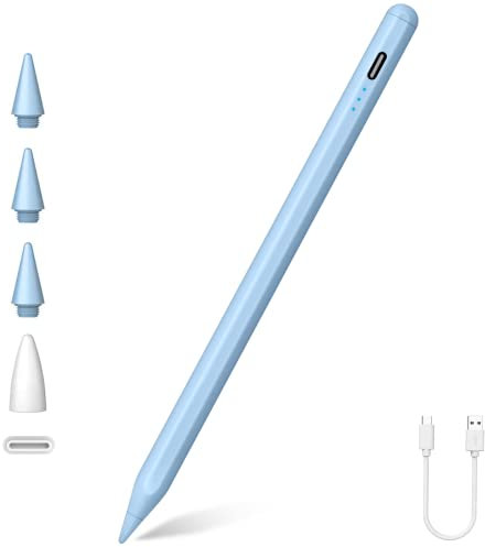 Pencil for Apple iPad 2025-2018, 2X Fast Charge, Palm Rejection, Tilt Sensitivity Stylus Pen for iPad A16 11th/10th/9th-6th Generation, Air M2 M3 11/13 inch/5-3 Gen, Pro M4 11/12.9, Mini 7/6/5