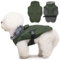 DENTRUN Hundemantel für Kleine Hunde, Hunde Wintermantel, Wintermantel Hund Wasserdicht, Hundejacke mit Leine Loch, Reflektierend Hundejacke, Winddichter Wintermantel(Armeegrün, S)