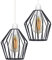 DC Voltage 2 Pack Wire Cage Lamp Shade 19cm Metal Easy Fit Vintage E27 Light Indoor Geometric Bulb Guards Wrought Iron Ceiling Fitting Light for Kitchen Living Room Bedroom.