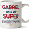 Mugffins Tasses Personnalisables pour DERMATOLOGUE homme - En Français - Cadeau Personalisé- Tu es Super - 11 oz / 330 ml