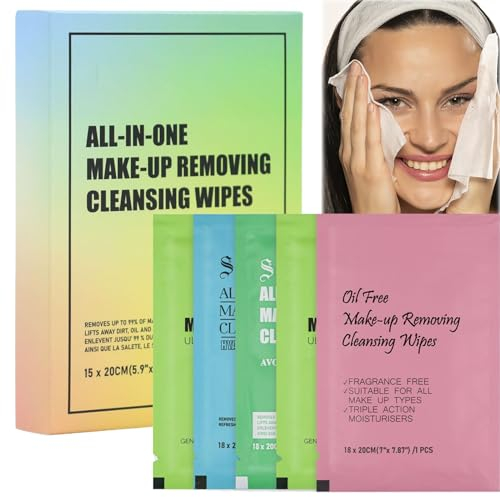 Make Up Wipes Single Piece Pack, 5 Wipes Large Size Wet Wipes For Adults,Plant Extract Cleansing Wipes Face Wipes To Remove Dirt, Oil, Makeup & Waterproof Eye Make-Up For Sensitive Skin