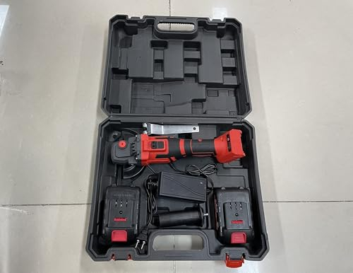 Weytoll Smerigliatrice angolare 125 mm, smerigliatrice angolare a batteria da 21 V con 2 batterie da 4000mAh e caricabatterie rapido, motore brushless per smerigliatura, taglio, lucidatura