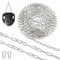 SWTYExt Edelstahl Kette 5M Ø1,5mm Edelstahlkette Meterware V4A Stahlkette Kette Meterware Gliederkette Verlängerungskette Metall Rundstahlkette mit Karabiner für Hundekette Ankerkette Schaukeln Ketten