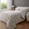 Catherine Lansfield Kelso Check Reversible King Duvet Cover Set with Pillowcase Natural
