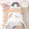 CINYE Einhorn Bettwäsche 135x200 cm FüR Kinder Mädchen Bettbezug 1 Kissenbezug 80×80 cm 3D Gedruckt Regenbogen Blumen Muster Microfaser
