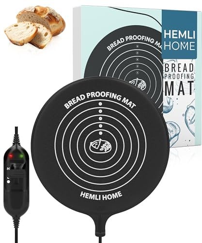 Brotgärmatte, Sauerteigbrot-Wärmematte, runde Brotheizmatte für Teig, 3 Heizstufen