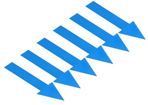 PATIKIL 6 Blatt Pfeil Aufkleber Pfeilschild Links Und Rechts Hinweisschilder 300 mm, Richtungsschild PVC Klebend Entfernbarer aufkleber für Böden Wandmarkierung, Blau
