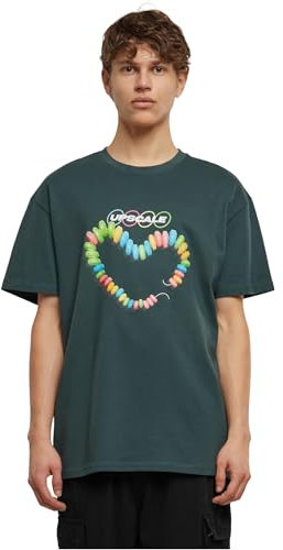 MT Upscale Mt3012-sweet Treats Heavy Oversize Tee T-Shirt, Verde Bottiglia, S Große Größen Tall Uomo