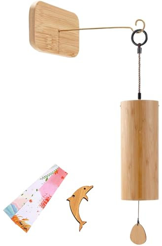 HEYOUTH Carillon éoliens en Bambou,Carillon a Vent Exterieur,Carillon Japonais,Carillon à Vent de Jardin,Carillon sonore,Aria Carillon,méditation Zen,décoration de la Maison (Pluie)