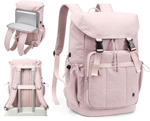 GOLF QUALITY Sac à Dos Femme, Sac à Dos pour Ordinateur Portable 15.6 Pouces Étanche Causal Backpack pour Voyage Loisir Travail College École, Rose