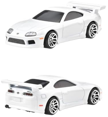 Hot Wheels Fast and Furious Brian O'Conner Auto Toyota Supra Weiß Modell Die Cast Maßstab 1:64 - Länge 7cm - JBY33