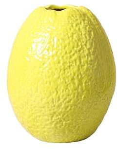 GDBZS 18-19 cm Vaso Moderno in Ceramica a Forma di Limone Vaso da Fiori in Porcellana Vasi in Ceramica Rustica per Fiori Vaso in Ceramica Decorativo per Centrotavola