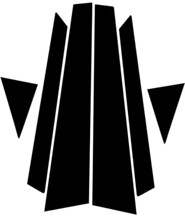 LHyyY Autotür Fenster Dekoration Für Audi A6 C5/4B 1997-2004 A6 C6/4F 2005-2011 6Pcs,Autosäulenpfosten Türfensterverkleidung Abdeckung BC-Säulenaufkleber,A-Bright Black Style