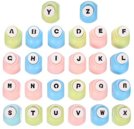 HORIALENCE Buchstaben Stanzer Locher Kleinen Stanzer für Papier Stoff Leder Papierstanzer für Scrapbooking und Heimwerkerprojekte