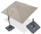PURPLE LEAF Parasol Déporté 3 × 4 m avec Base Lestée, Parasol de Jardin Extérieur Protection UPF 50+ avec Manivelle pour Inclinaison sur 6 Positions et Rotation à 360°, Taupe