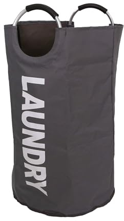 Libbi Lou 125L Grey Laundry Bag/Waterproof Laundry Hamper with Aluminium Handles | Easy Storage | 79x43cm (Grey)