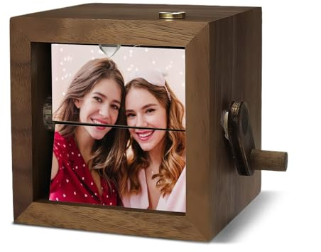 Photo Flip Box For Best Friend Custom Flipbook Box Girlfriends Memory Photo Flipbook Frame Light Up Photo Album Gifts for Girlfriends Anniversary Birthday Valentine