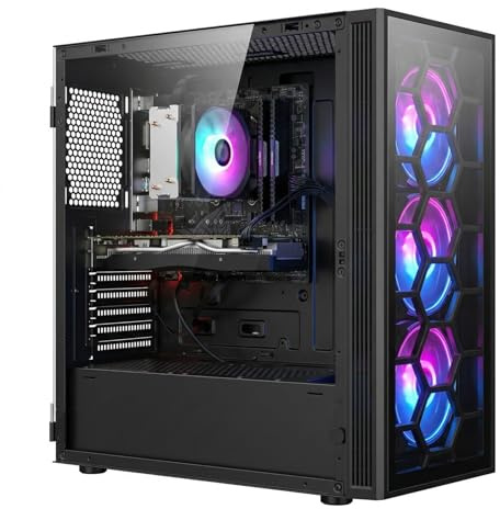 STGSivir PC Gaming Fisso, Ryzen 5 5500, RTX 2060S 8G, 32G DDR4, 1T SSD | Computer Gaming per Streaming, Editing Video, Compiti, fino a 4.2 GHz, WiFi 6, BT 5.0, 4K,HDMI,DP, Win11 Pro, Case ARGB