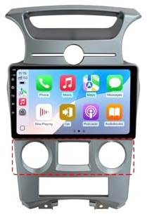 Car Stereo Carplay Radio de Coche para Kia Carens Rondo 2007-2011 HD Pantalla Táctil+Llamadas Manos Libres Bluetooth+WiFi, Navegador GPS/Mandos Volantes, 4 Nuclear 1G+16G