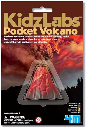 4M KidzLabs Pocket Volcano - Mini Eruptions Baking Soda Science Kit