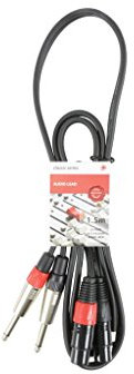 Chord | 2 x XLR Female to 2 x 6.3mm Mono Jack Plugs Classic Sterero Audio Cable | 1.5m