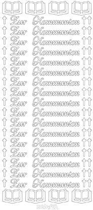 Hobbyfun Konturensticker Zur Kommunion Silber-glänzend