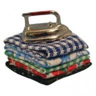 STREETS AHEAD Dolls House Miniature 1:12th Scale Pile of Ironing