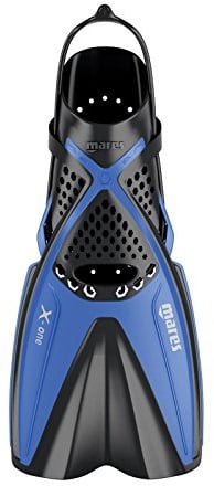 Mares X-ONE Schnorchelflosse mit Gummi Straps, Farbe:blau, Größe:M/L