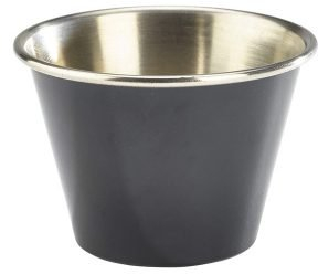 Black Stainless Steel Ramekins 2.5oz / 71ml - Set of 4 - Coloured Sauce Pots