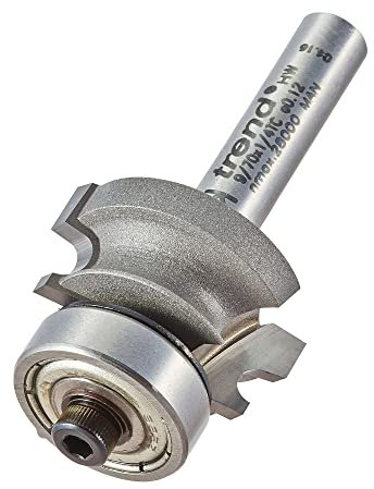 Trend Professional Bearing Guided Corner Bead Router Cutter, 1/4 Inch Shank, 23mm Cut Diameter, 16mm Bearing Diameter, 2mm Radius, 9/70X1/4TC