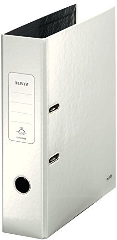 Esselte 10050001 - Leitz Wow Lever Arch File A4 80mm Pearl White PK10