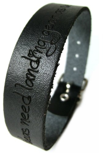 area17 Gravur Lederarmband mit Schnalle 1,5 cm breit schwarz - mit Wunsch Gravur