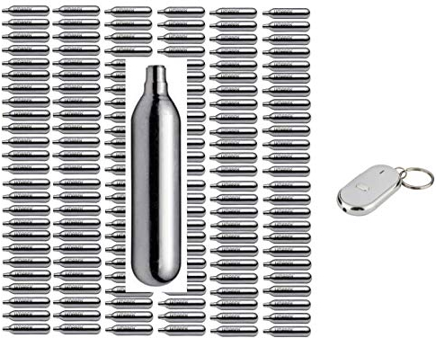 Outletdelocio Pack 50 bombonas co2 12gr. Primera Marca para Pistolas y carabinas + Llavero Alarma de Regalo