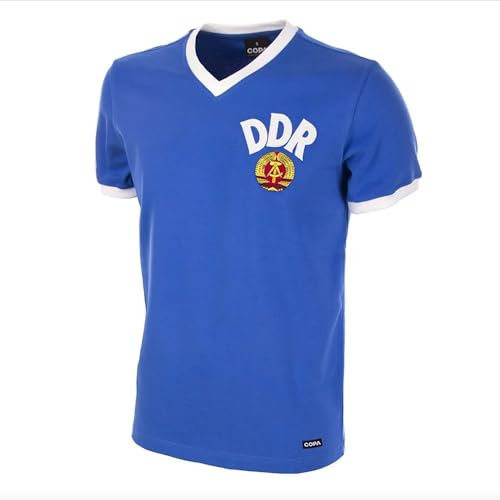 Copa DDR World Cup 1974 Retro Football Shirt, Herren, DDR World Cup 1974, Blue, L