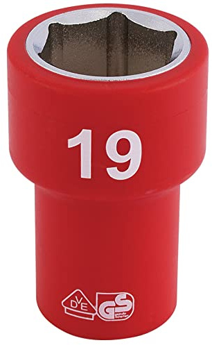 Draper 31740 3/8-Inch Square Drive Metric VDE Socket, 19 mm