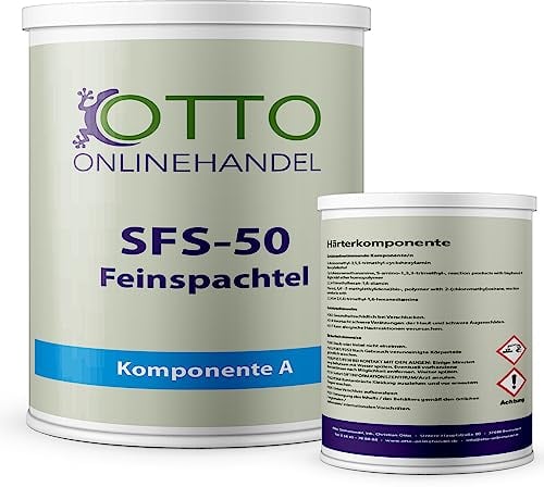 otto-online-handel Otto4 0,75kg (Epoxidharz Fein-Spachtel), Grau, Rot