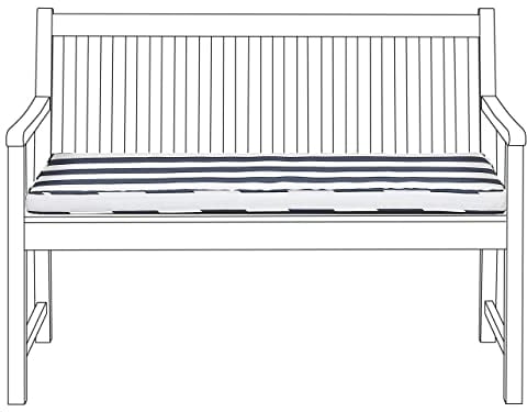 Beliani Moderne Auflage für Gartenbank 120cm blau mit Befestigungsband Vivara