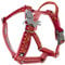 Hurtta Razzle-Dazzle Gepolstertes Y-Geschirr für Hunde, 100% recyceltes Polyester, rot, 65-80 cm