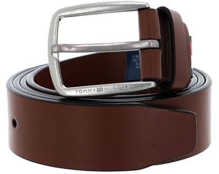 TOMMY HILFIGER Modern Leather Belt 3.5 W115 Dark Tan