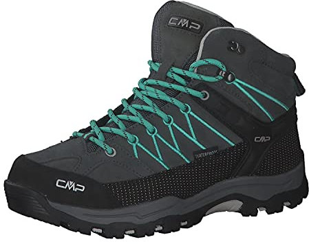 CMP Kids Rigel MID Shoe WP Trekking-& Wanderstiefel, TITANIO-Acqua, 41 EU