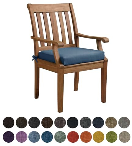Kimgull Bankauflage Sitzkissen, Bequeme Waschbare Rutschfestes Sitzkissen für Gartenbank Schaukel, Terrasse, Esstisch, Bank, Drinnen, Viele Farben und Größen,(40X40X8CM Marineblau)